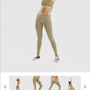 Gym shark fit leggings green XS